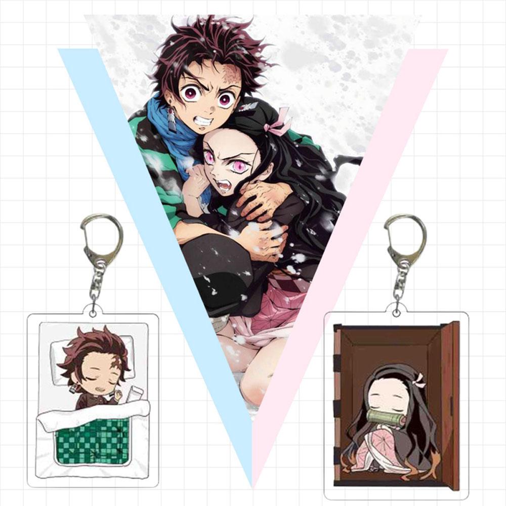 Lanfy Demon Slayer Gantungan Kunci Zenitsu Hadiah Kimetsu No Yaiba Inosuke Kyoujurou Giyuu Key Ring