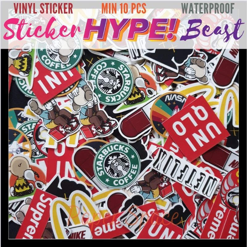 

STIKER LOGO hypebeast graffiti Sticker Vinyl Laptop Waterproof