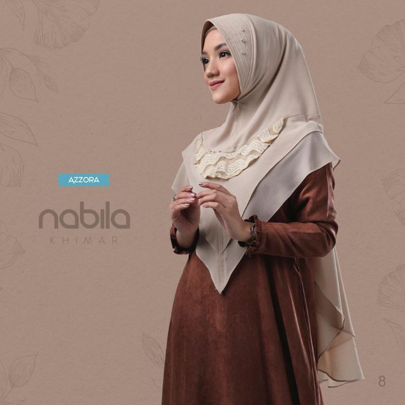 Hijab KHIMAR NABILA BY AZZORA / Khimar Ceruti / Khimar lebaran