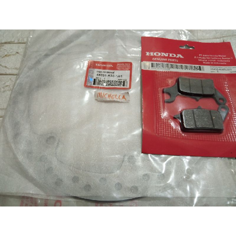 piringan disk cakram depan Supra GTR 150 + kampas (kwb)