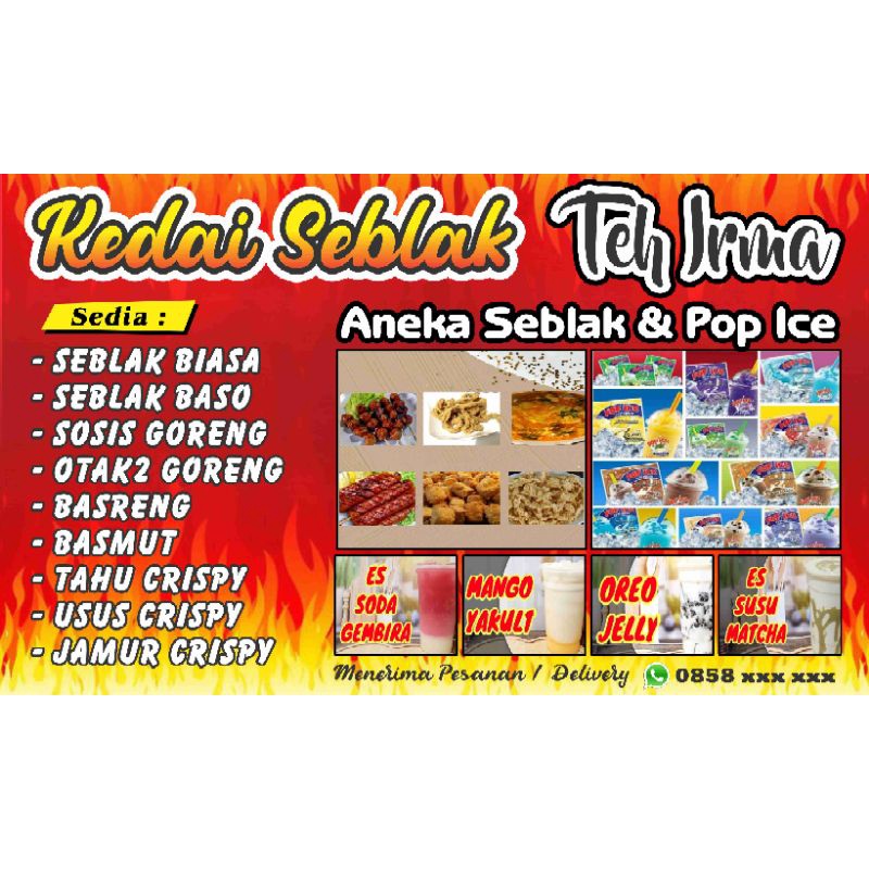 SPANDUK WARUNG SEBLAK  SPANDUK DESAIN SUKA-SUKA