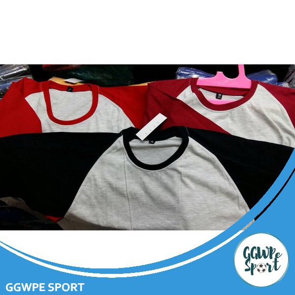 KAOS RAGLAN POLOS COWOK 3/4 COTTON COMBED PREMIUM KUALITAS TERBAIK