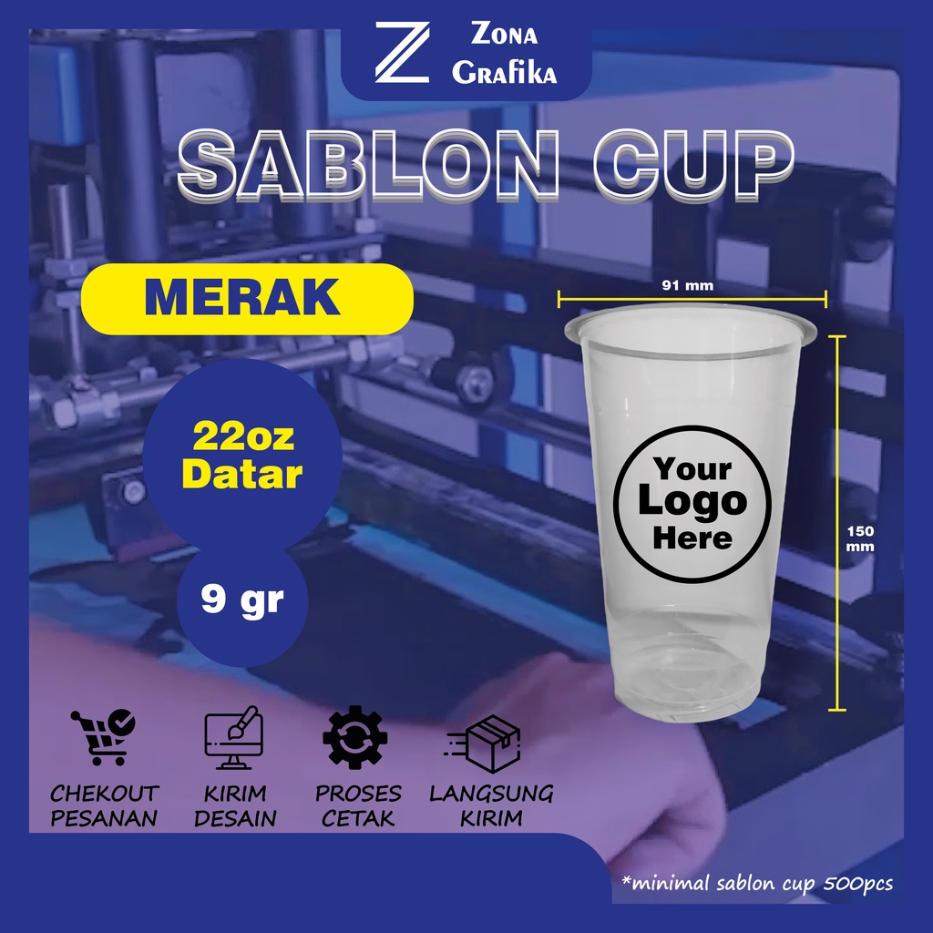 Sablon Cup Merak 22oz