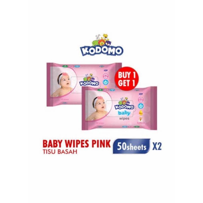 KODOMO BABY WIPES ISI 2 PACK