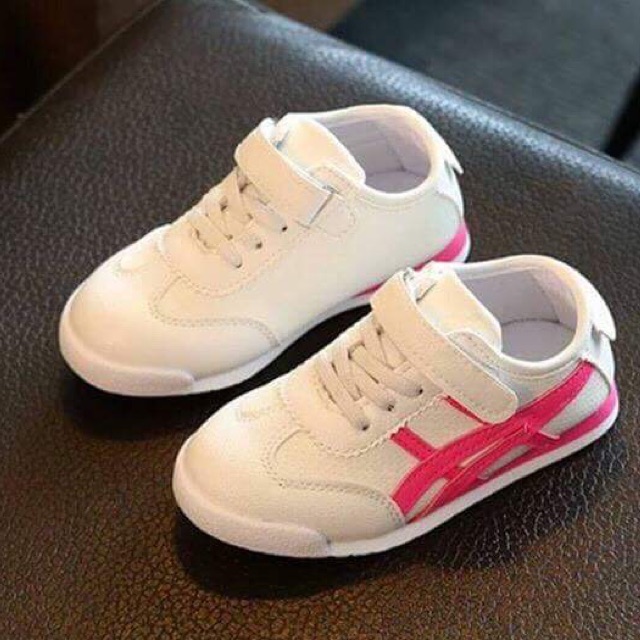 Sepatu anak lampu - LED SHOES ANAK PUTIH PINK