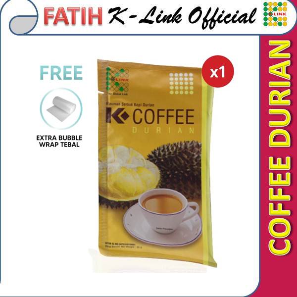 

K-COFFEE Durian Original 1 Sachet Kopi Aroma Durian Minuman Kesehatan K Link Official Store