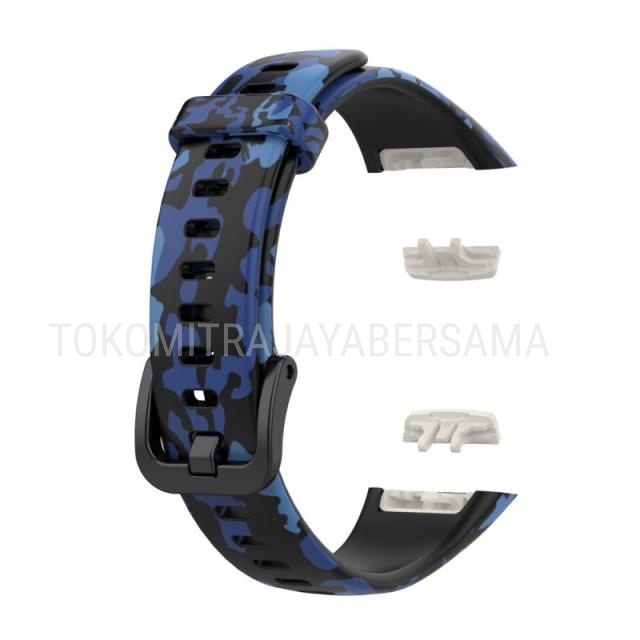 STRAP SILIKON GELANG TALI RUBBER SILICONE HUAWEI HONOR BAND 6 ARMY MOTIF KARTUN