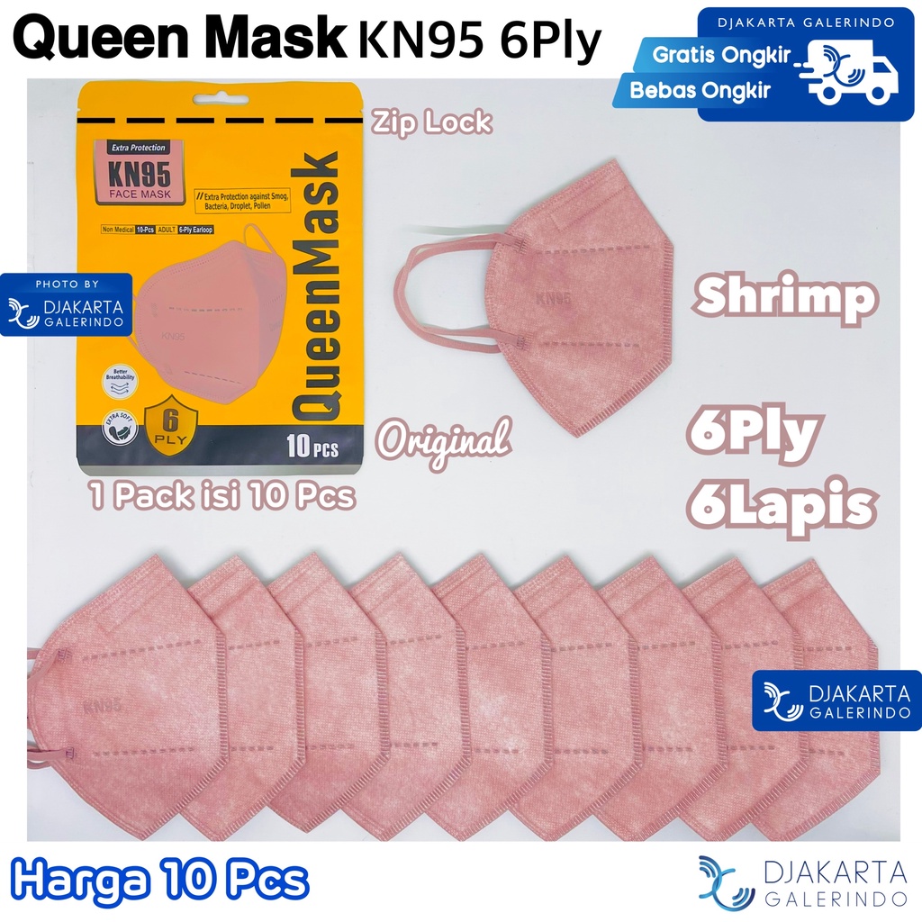 Masker KN95 Original 6Ply QUEEN Mask Original isi 10 Pcs