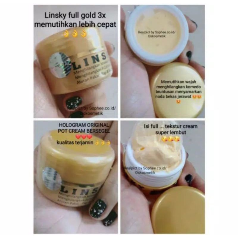 PROMO CREAM LINSKY HOLO+SEGEL ORI 1000%