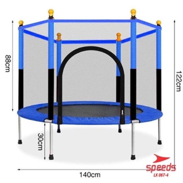 Trampolin Trampoline Anak Dan Dewasa 55Inch Model Jaring Pengaman