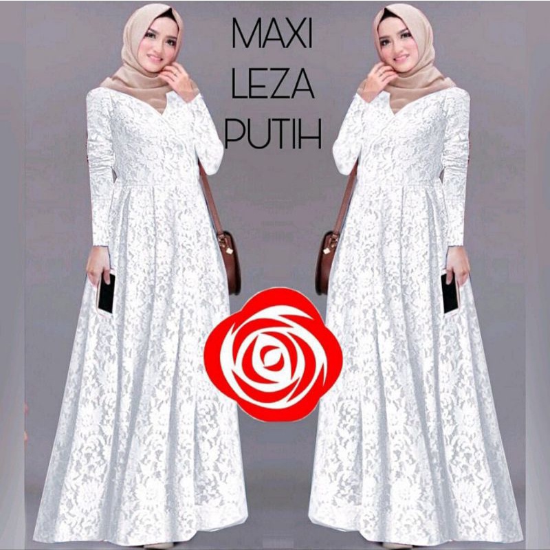 GAMIS BRUKAT MAXI LEZA/Brukat Tulang Premium.  M L XL XXL