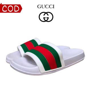 orange gucci flip flops