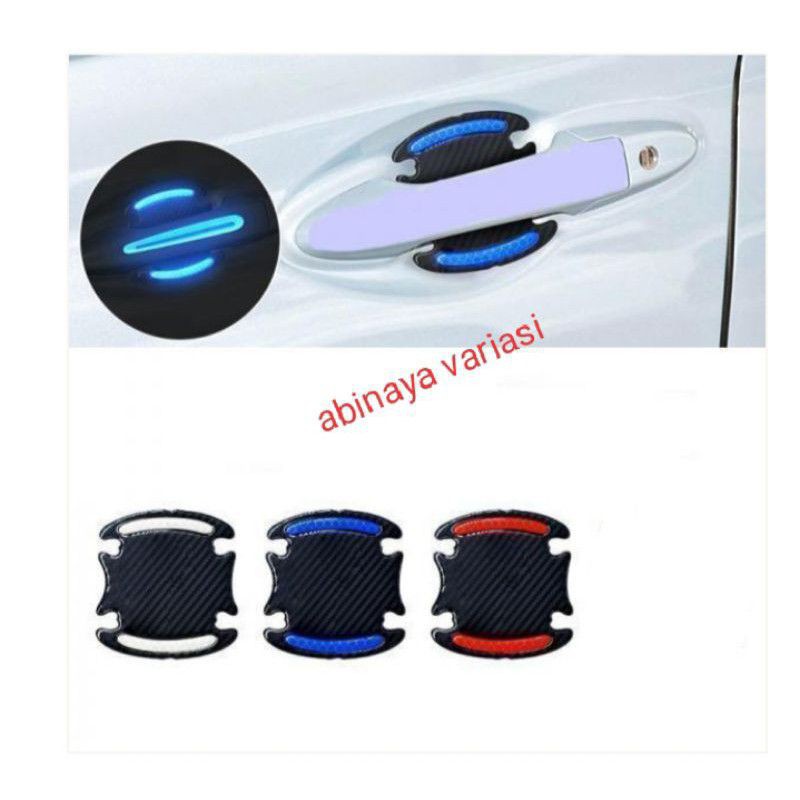 Mangkuk Outer Handle Mobil MAZDA 2 Carbon Sticker Reflektif