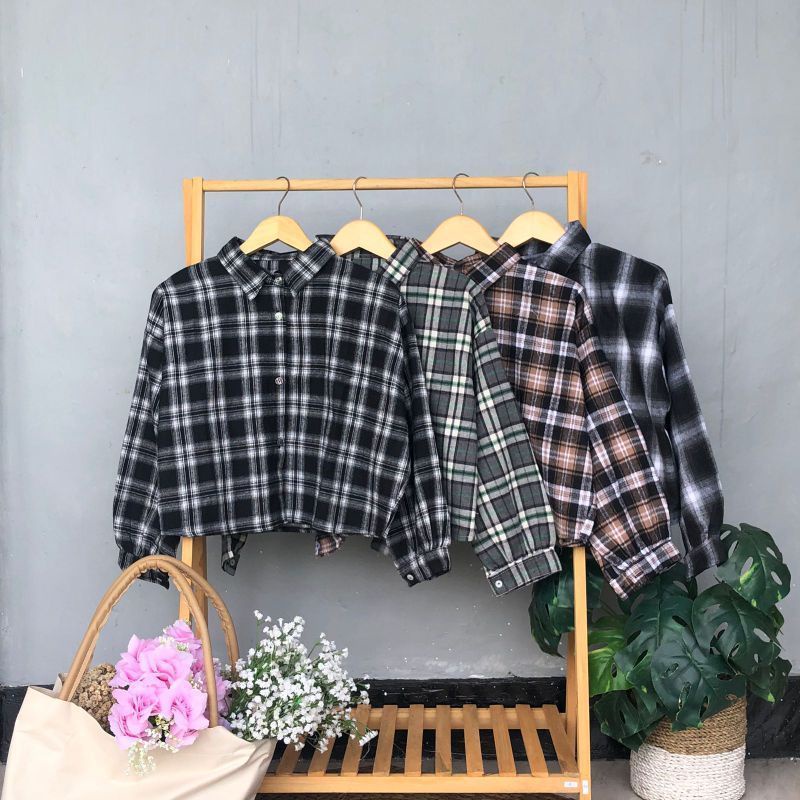 KEMEJA FLANEL BADWING | KEMEJA WANITA | KEMEJA FLANEL IMPORT