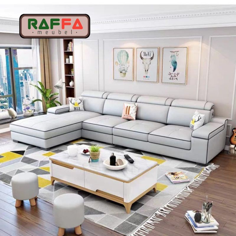 L63 RAFFA MEUBEL - Sofa Ruang Tamu - Sofa Minimalis - Sofa Keluarga - Sofa Moderen - Sofa Leter L