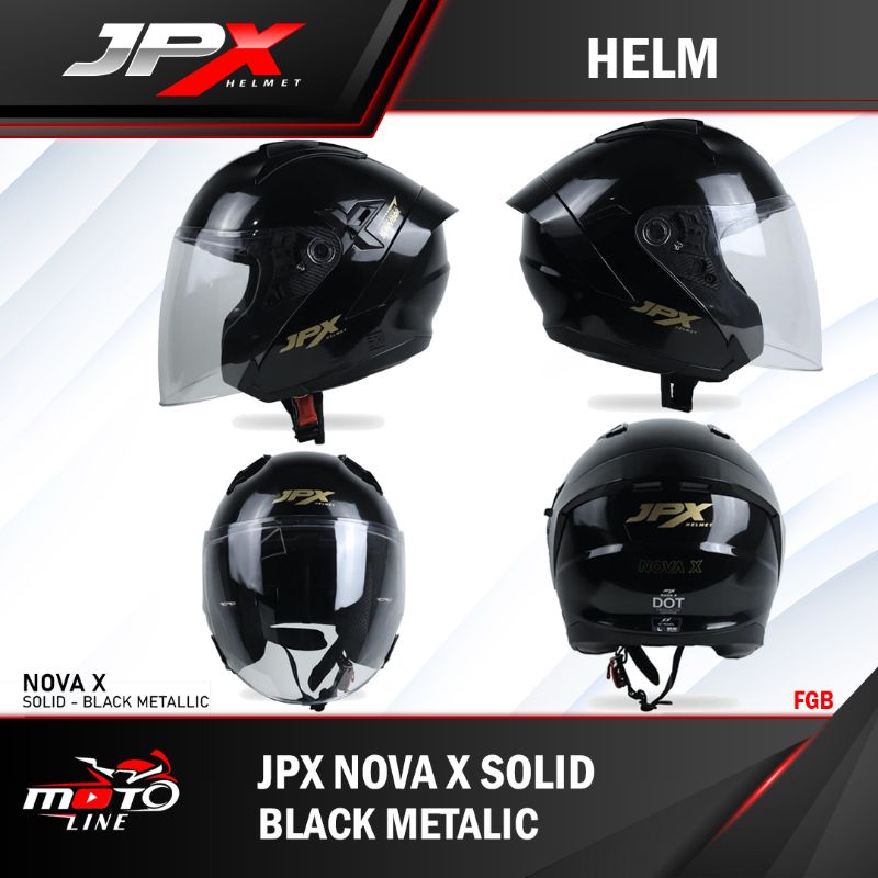 Helm JPX Nova X Solid Black Metalic