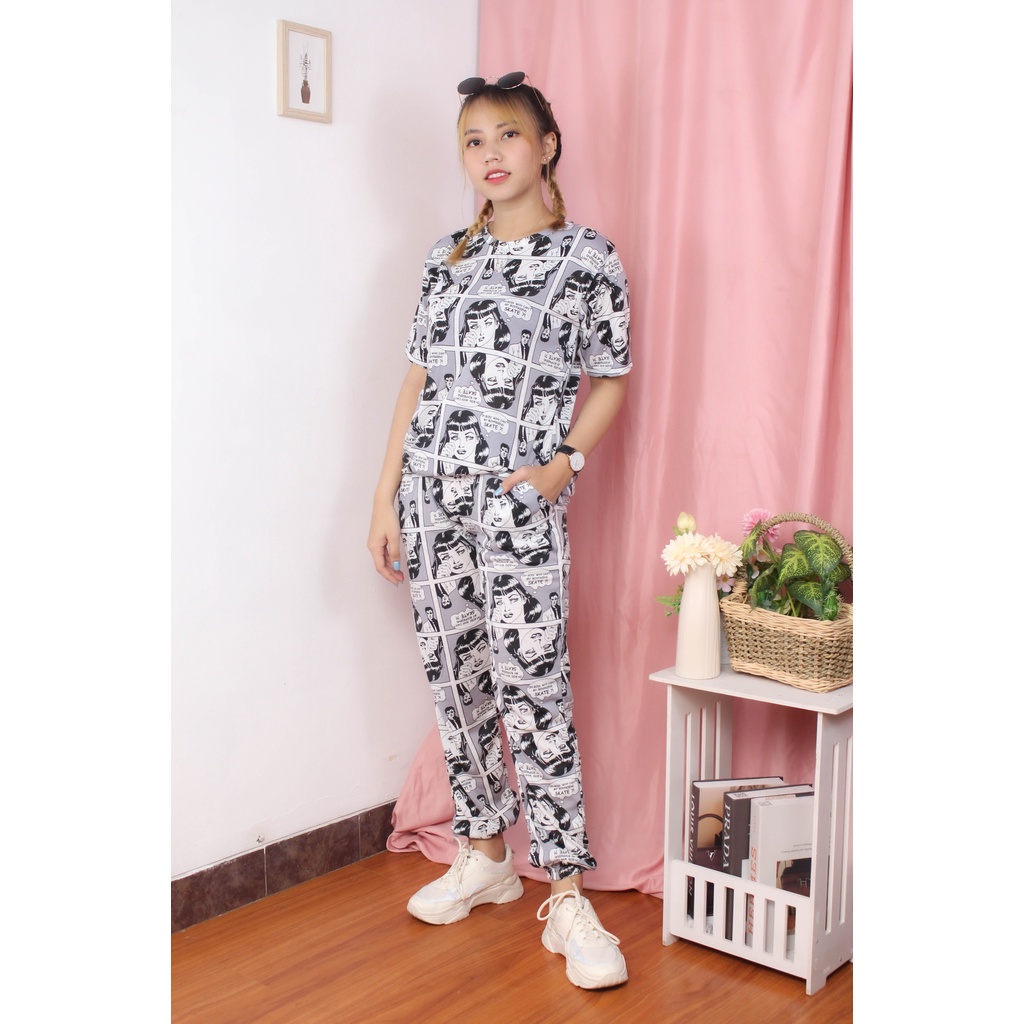 [12.12] RX FASHION - SETELAN COMIC / MELANI TSHIRT - 1R