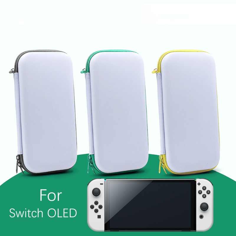 Btsg for Switch OLED Host Portable Hard Storage Bag for Shell Cover Gendong Untuk Case, Tempered Film Dan ThumbStick Grips