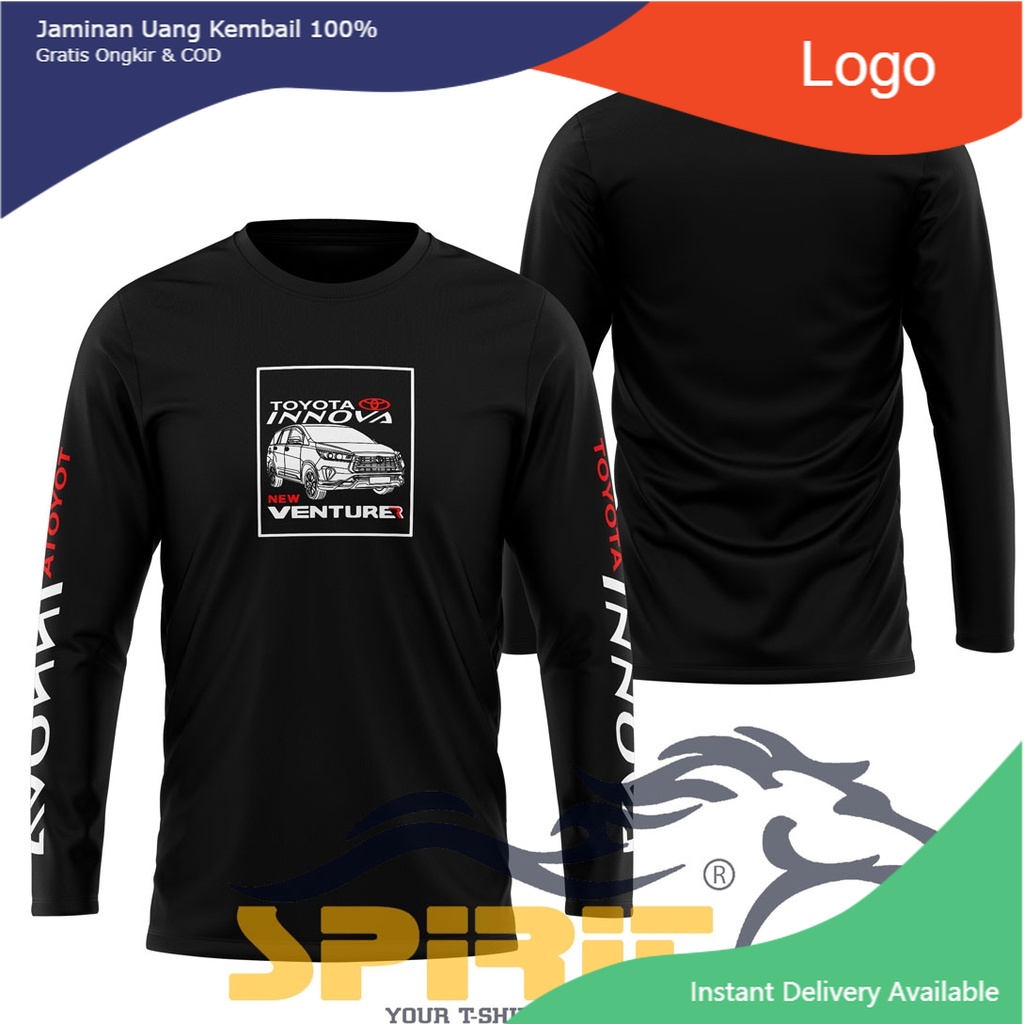 Baju Kaos Distro kaos innova mobil innova reborn Lengan Panjang-SpritTshirt