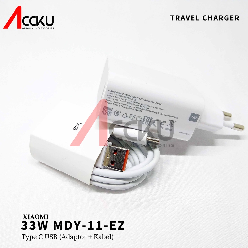 CHARGER XIAOMI REDMI TYPE C Mi 8 9 10 NOTE 7 8 9 10 K20 POCO X3 X2 BLACKSHARK SUPER TURBO FAST CHARGING 33W MDY-11-EZ ORIGINAL