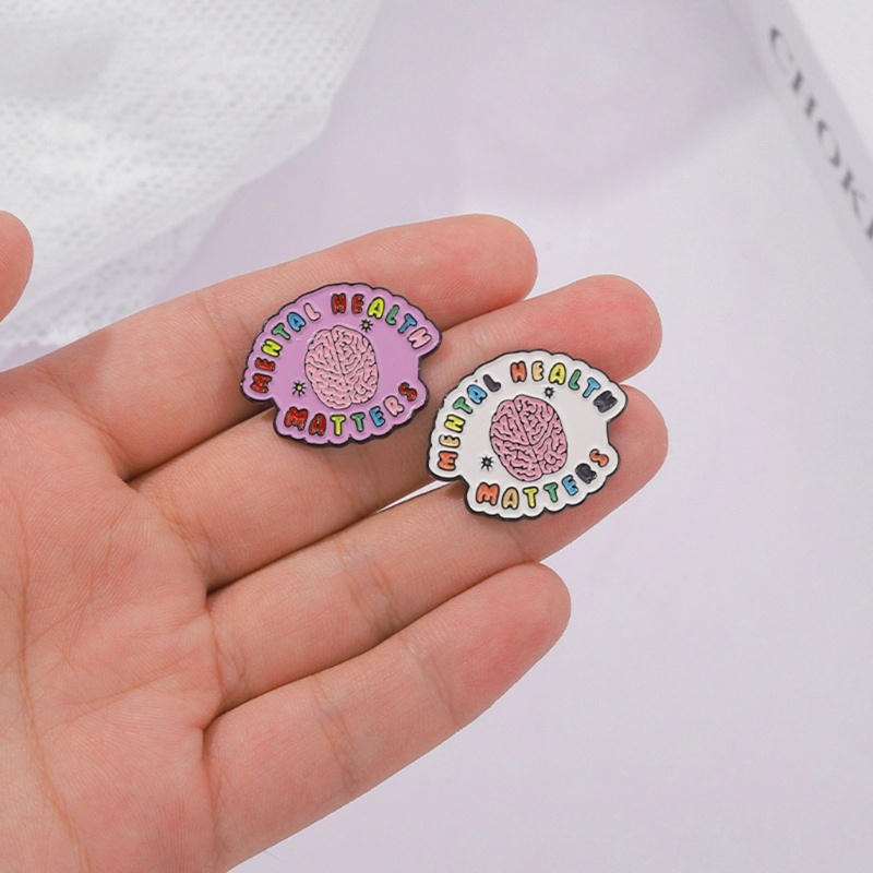 Bros Pin Enamel Desain Otak Kesadaran Kesadaran Positif Happy Reminder