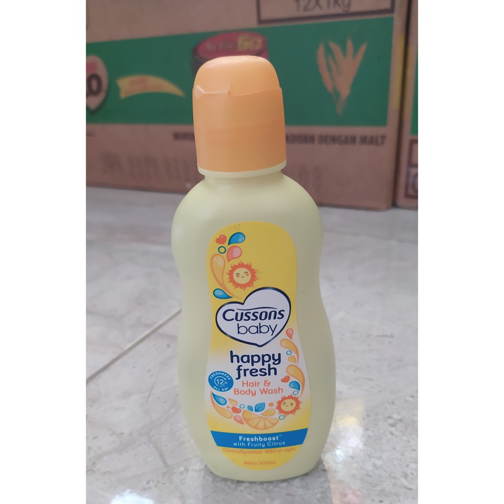 Cussons Baby Happy Fresh Hair &amp; Body Wash, Lotion 200ml