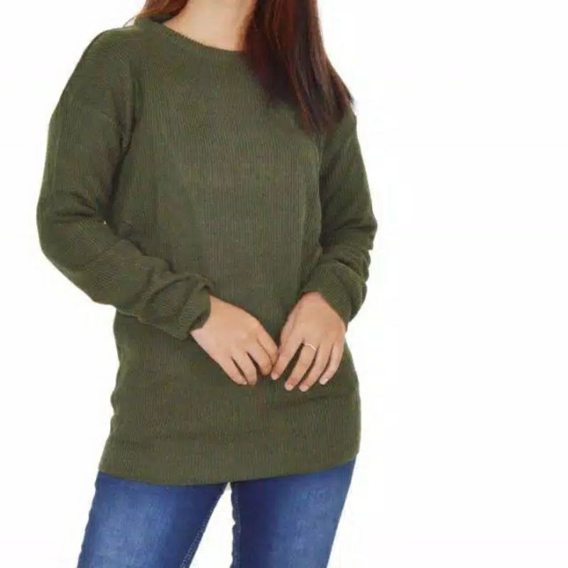 ATASAN RAJUT HALUS - BOXY SWEATER PREMIUM JUMBO BAJU RAJUT