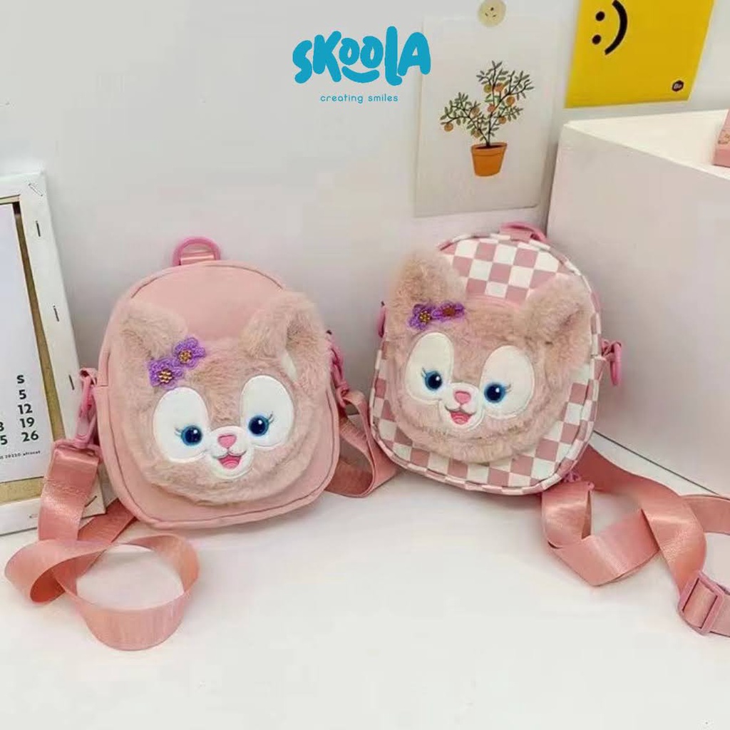 Skoola Tas Anak Perempuan PAUD Remaja Waistbag Selempang Boneka 2in1 Rabbit - Duffy