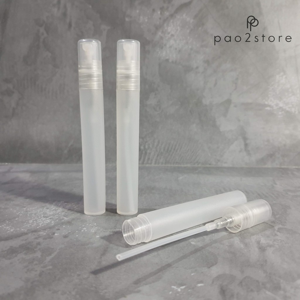 Botol Spray Pen Plastik 10ml - Putih / Doff / Frosted - Parfum Isi Ulang