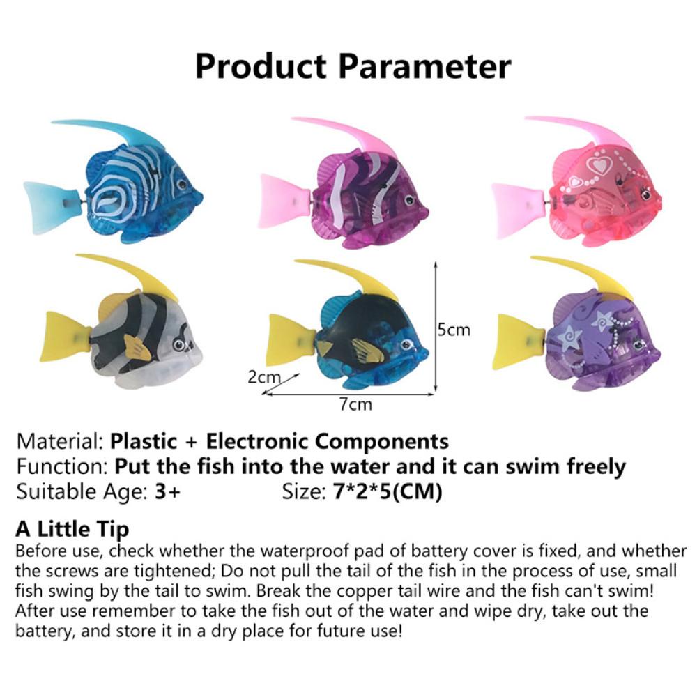 Timekey Mainan Interaktif Robot Ikan Elektrik Berenang Dengan Lampu Untuk Kucing H3I5