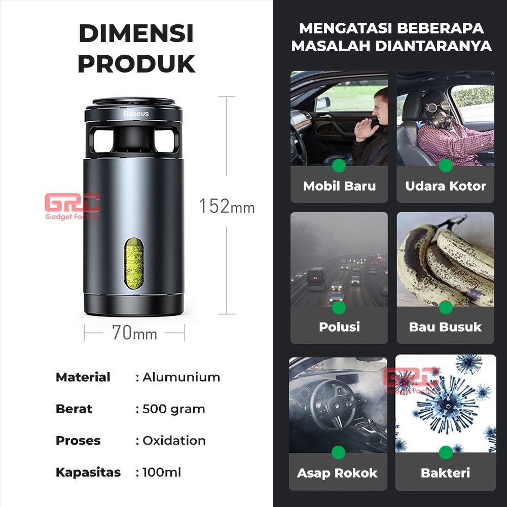 Car Purifier Micromolecule BASEUS Formaldehyde Pembersih Udara Mobil