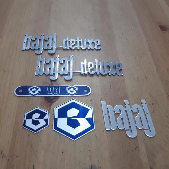 ~~~] Badge Logo Bajaj Deluxe Set Nos Vespa