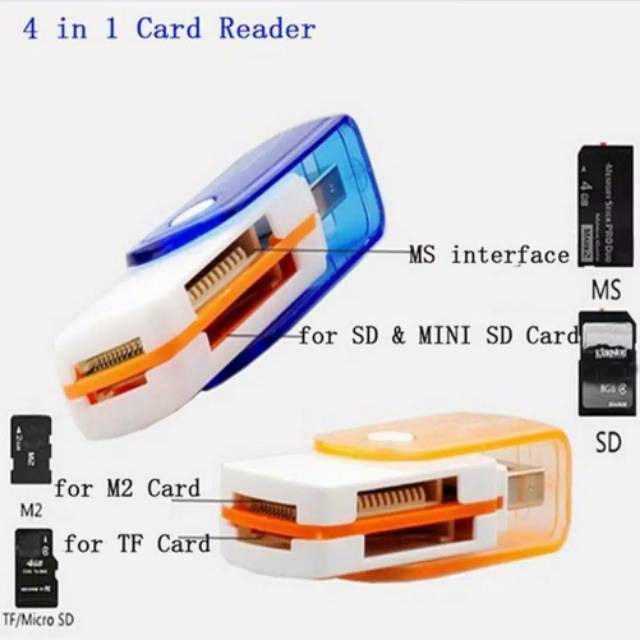 Card Adapter Reader / Card Reader / Adapter Usb 4in1