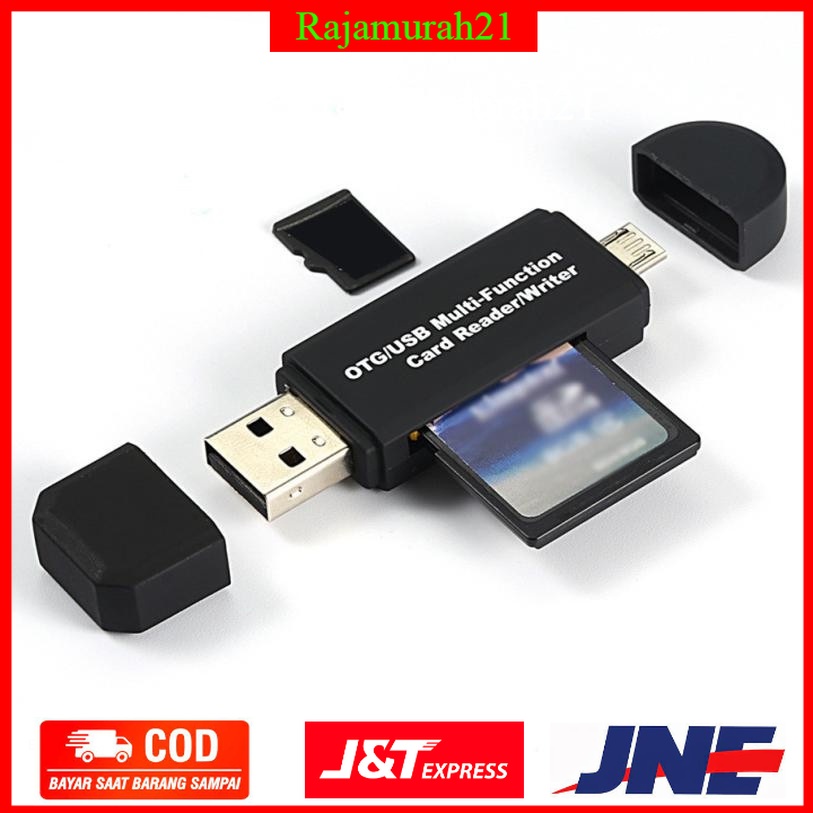 Centechia 2 in 1 OTG Card Reader SD/TF Card Micro USB 2.0 - OMCR1KBK