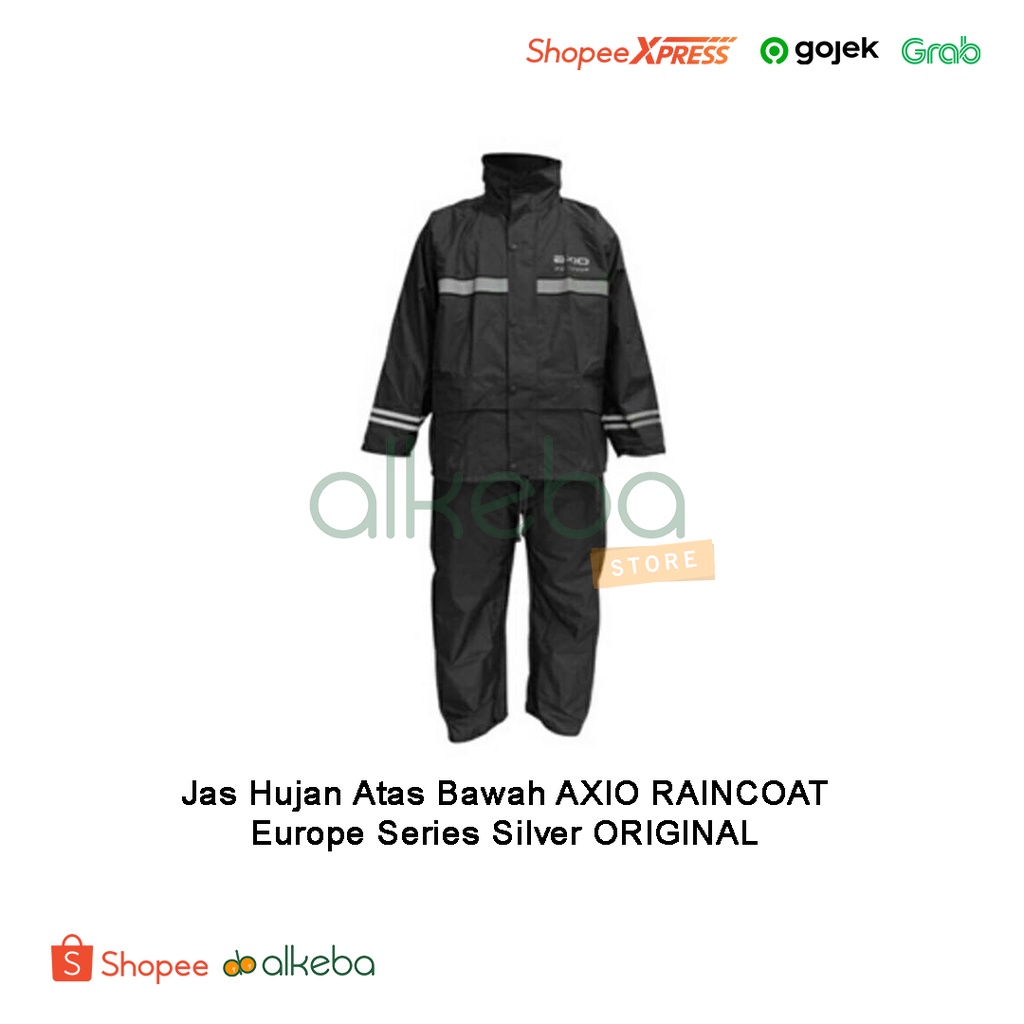 Jas Hujan Atas Bawah Axio RAINCOAT Europe Series Silver ORIGINAL