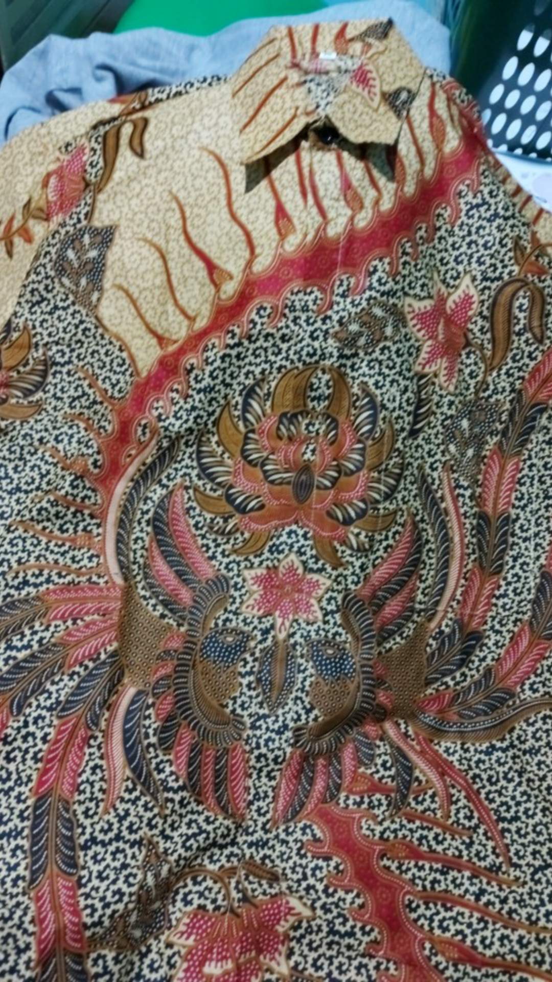 Kemeja Batik Pria Lengan Panjang Batik Size M L Xl Xxl  Bswart Hrb026 Kenongo Hem Panjang Padi