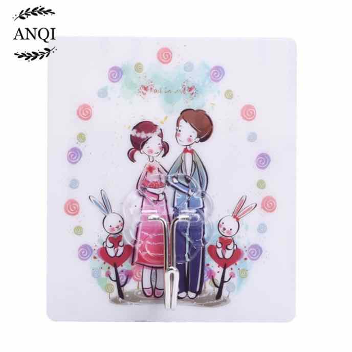 ANQI1888 Gantungan Hook Dinding warna bermotif Ukuran Besar/Gantungan HOOK/ Kail Tunggal Motif / DW