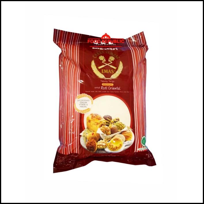 

Tepung Cakra Kembar Emas Bogasari Premium Oriental 5 Kg Utk Roti Halal