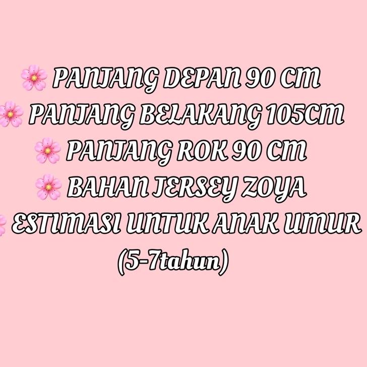 Recomended Mukena Anak Renda Usia 5 - 7 Tahun Jersey Zoya