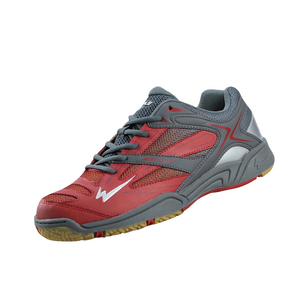 Sepatu Eagle Ginting Merah Abu Tua Badminton Shoes Sepatu Eagle Ginting Merah Abu Tua Badminton Shoes