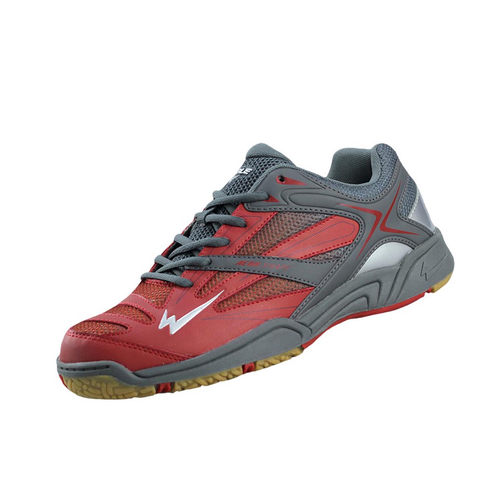 Sepatu Eagle Ginting  Merah Abu Tua Badminton Shoes 