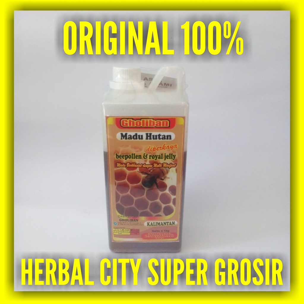 

Gholiban Madu Hutan Murni + Beepolen + Royal Jelly 1KG Madu Hutan Gholiban Kalimantan ORIGINAL100%
