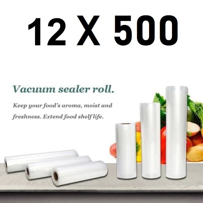 HL Plastik Vacuum Sealer Emboss per Roll Ukuran 12x500 cm