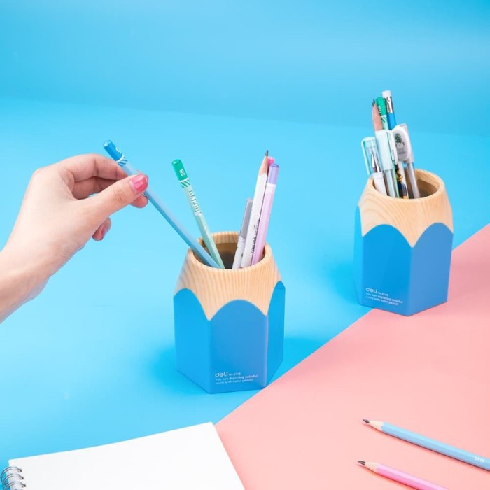 

Hemat Deli Tempat Pulpen Sekolah Desain Pensil Lucu Tahan Lama Warna Trendi Murah