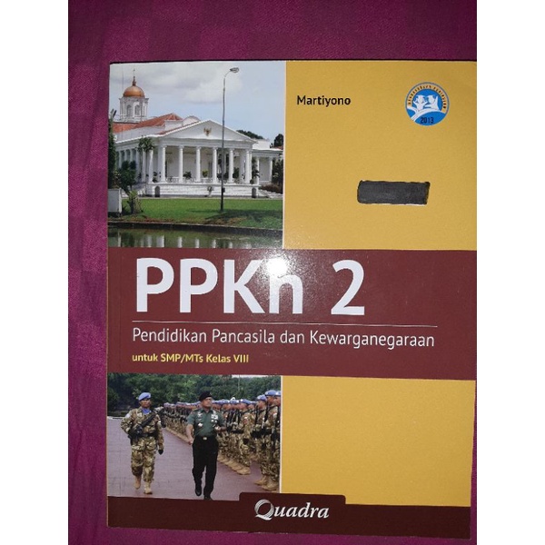 Buku PPKN 2 Quadra  kelas 8