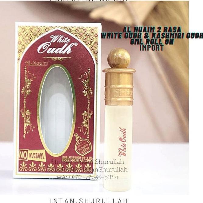 Parfum Al Nuaim 6ml Aroma White Oudh dan Kashmiri Oudh Original Import ✈➡ Model Baru ⌒