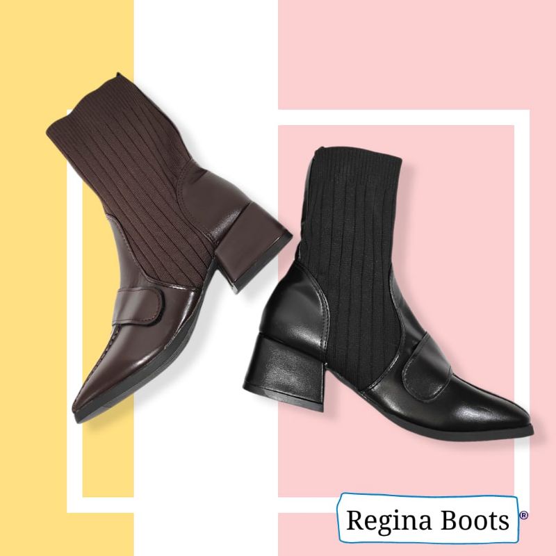 REGINA BOOTS Sepatu Ankle Socks Boots Wanita
