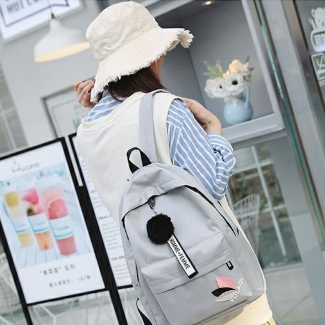 Tas punggung wanita/ransel wanita/tas travelling import/tas sekolah korea/tas multifungsi murah 9103