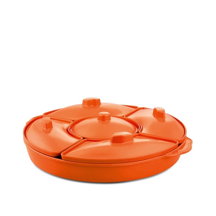 Saji Prasmanan - [Orange] Party Set Melamin Ps-0101/ Wadah Saji Prasmanan Golden Dragon