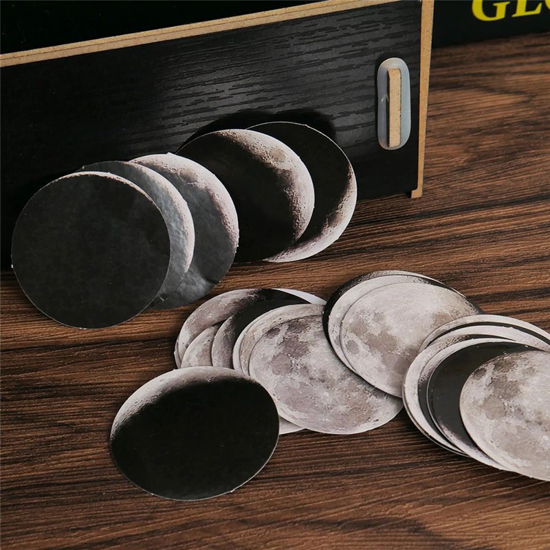 

INDORETAIL | 45 Pcs/Set Kawaii Seri Bulan Dekorasi Diary Label Kertas Stiker DIY Scrapbooking Lucu